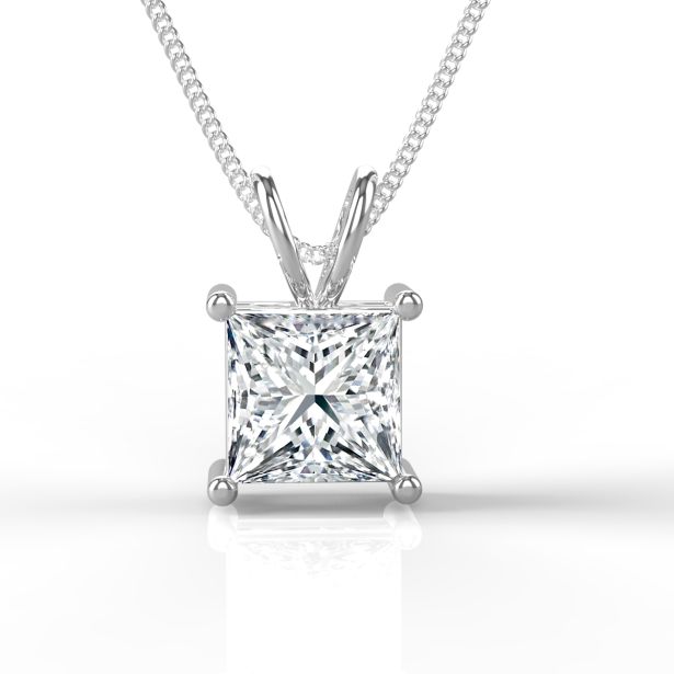 1 ct Princess cut Lab-Grown Diamond Pendant