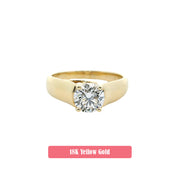 1-ct-wide-band-yellow-gold-round-lab-grown-soliatire-diamond-engagement-ring-Fame-Diamonds