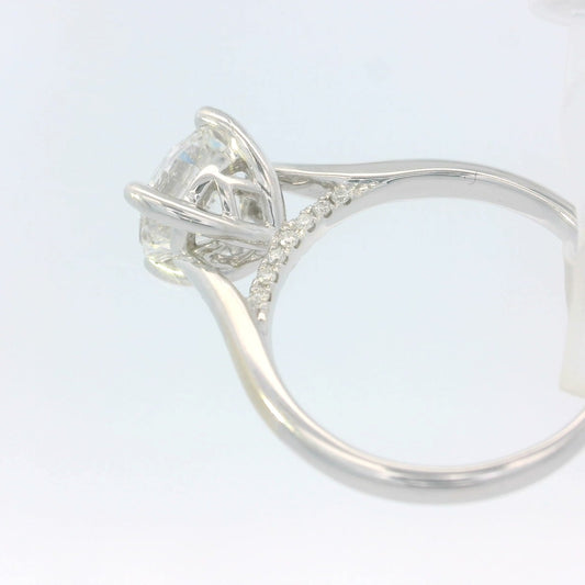 2.00ct Round Brilliant Lab Grown Diamond Solitaire Ring, 14K White Gold