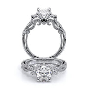 Verragio Insignia INS-7074 0.50ctw three-stone Fancy Shank Diamond Engagement Ring (Round, Princess or Emerald cut)
