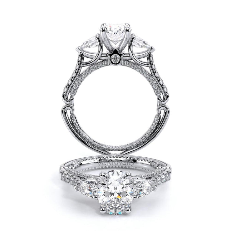 Verragio COUTURE 0476 Unique Marquise-Round Engagement Ring 0.15TW