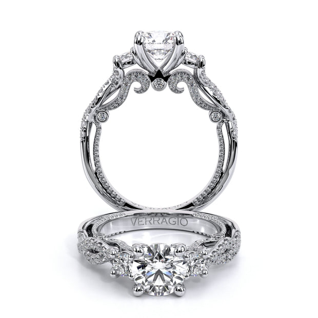 2t-verragio-0-50-ctw-3-stone-fancy-diamond-shank-rose-gold-scrolls-engagement-ring-Fame-Diamonds