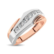 10K White Gold 1/4 Ct. Tw. 7 Stone Diamond Men's Ring