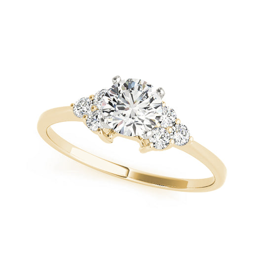 Solitaire Round Brilliant Cut Trinity Shank Diamond Engagement ring( 0.68 CTW)