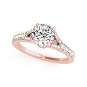 Subtle Split Shank Solitaire Diamond Engagement Ring(  0.92 CTW)