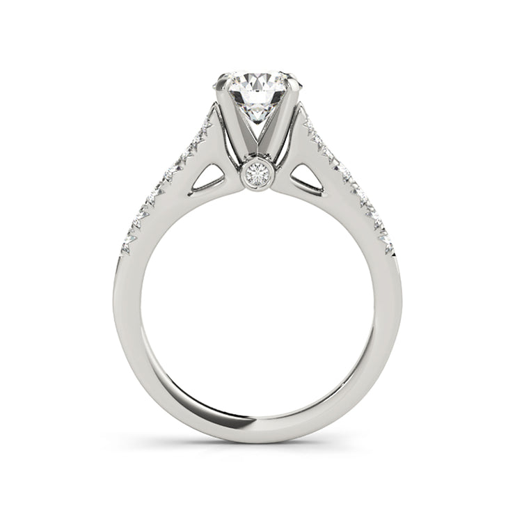 Subtle Split Shank Solitaire Diamond Engagement Ring(  0.92 CTW)