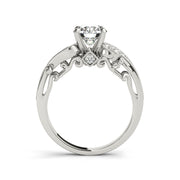 Crafted With Love Vintage Solitaire Filigree Diamond Engagement Ring(  0.7 CTW)
