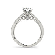 Four Prong Solitaire Round Brilliant Cut Diamond Engagement Ring(  0.83 CTW)