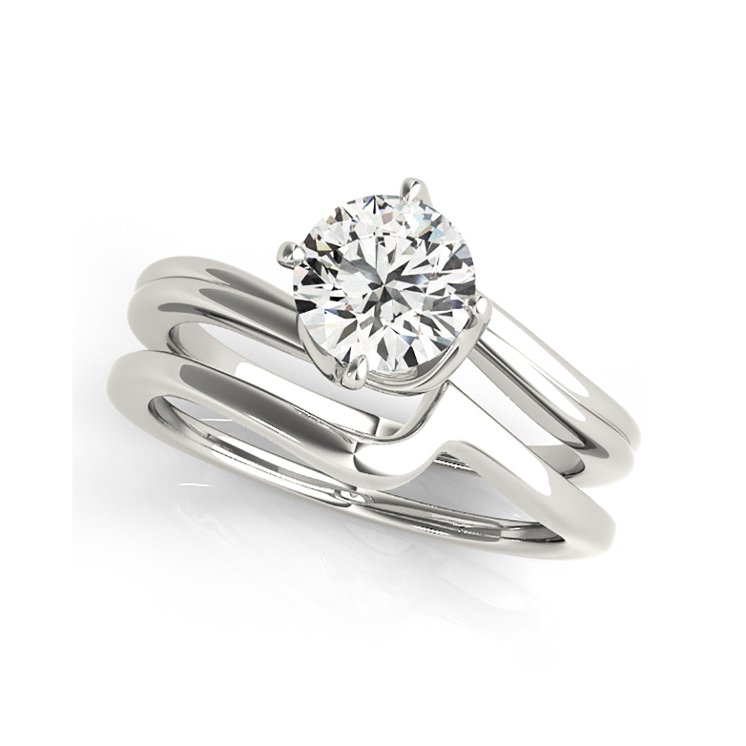 Perfectly Design Round Brillaint Cut Solitaire Diamond Engagement Ring( 0.5 CTW)