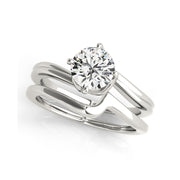 Perfectly Design Round Brillaint Cut Solitaire Diamond Engagement Ring(  0.5 CTW)