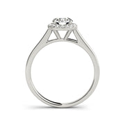 Halo Round Brilliant Cut High Polish Diamond Engagement Ring(  0.57 CTW)