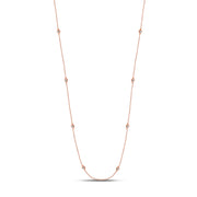 14K Rose Gold 0.72ctw Diamond Chord Necklace