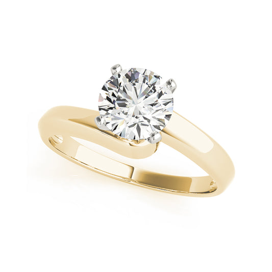 Sleek Designed Solitaire Bypass Diamond Engagement Ring( 0.5 CTW)