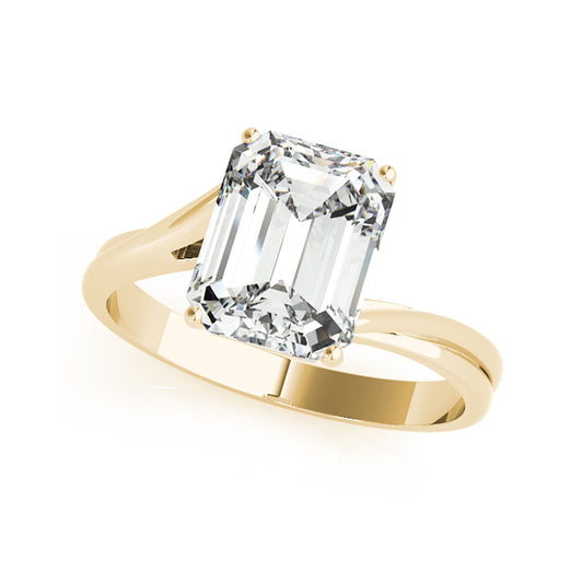 Classic Emerald Cut Solitaire Engagement Ring( 0.5 CTW)