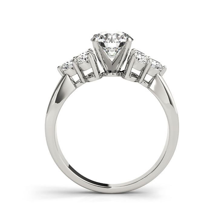 Sparkling Trinity Round Brilliant Cut Diamond Engagment Ring(  1.1 CTW)
