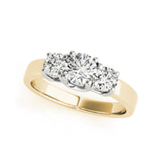 Plain Trinity Diamond Engagement Ring(  0.74 CTW)