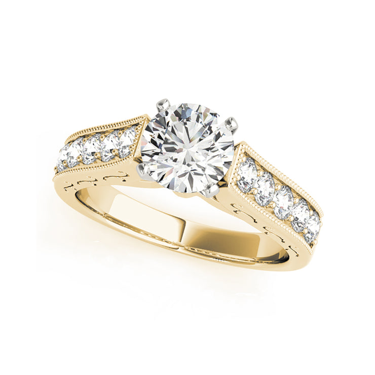 Antique & Classic Round Brilliant Cut Diamond Engagement Ring(  0.8 CTW)
