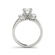 Oval Shape Diamond Trinity Engagement Ring(  1.24 CTW)