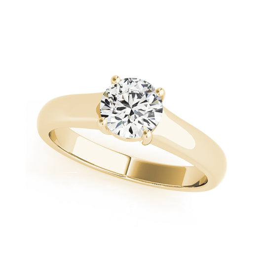 Round Brilliant Cut Plain set Diamond Engagement Ring( 0.5 CTW)