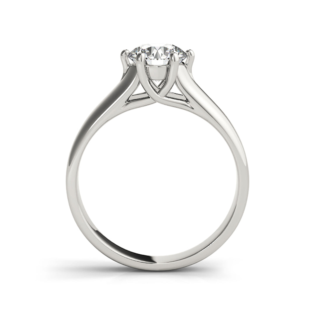 Round Brilliant Cut Solitaire Six Prongs Diamond Engagement Ring( 0.5 CTW)