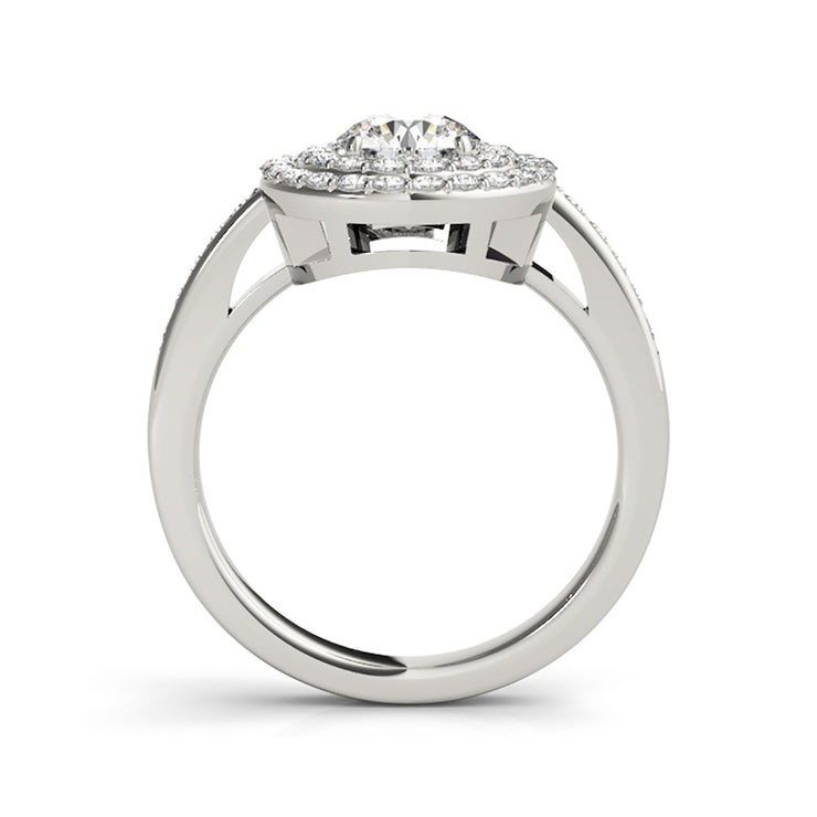 Fancy Double Round Halo Diamond Engagement Ring(  1.08 CTW)