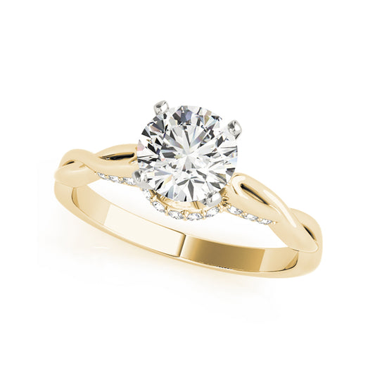 Round Brilliant Cut Diamond Infinity diamonds Engagement Ring( 0.61 CTW)
