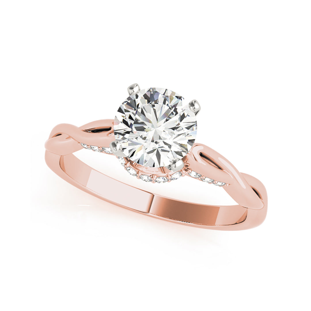 Round Brilliant Cut Diamond Infinity diamonds Engagement Ring( 0.61 CTW)