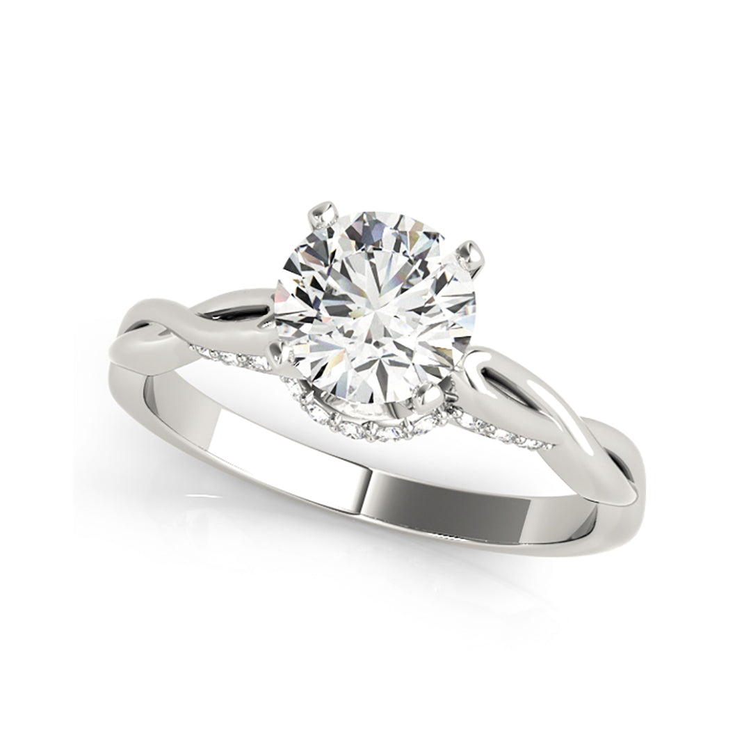 Round Brilliant Cut Diamond Infinity diamonds Engagement Ring( 0.61 CTW)
