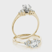 Solitaire Round Brilliant Cut Trinity Shank Diamond Engagement ring(  0.68 CTW)