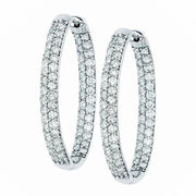 OVAL PAVE HOOPS