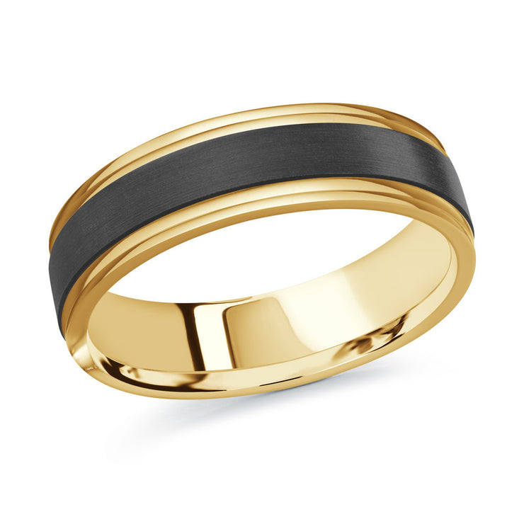 carbon-fiber-14k-yellow-gold-men's-metal-wedding-band-comfort-fit-6-mm-fame-diamonds