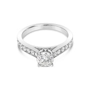 4-Prong Channel-Set Side-Stone Diamond Engagement Setting
