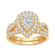 14k-yellow-gold-1-00-ct-tw-oval-cut-diamond-double-halo-pear-shaped-twisted-shank-bridal-ring-set-fame-diamonds
