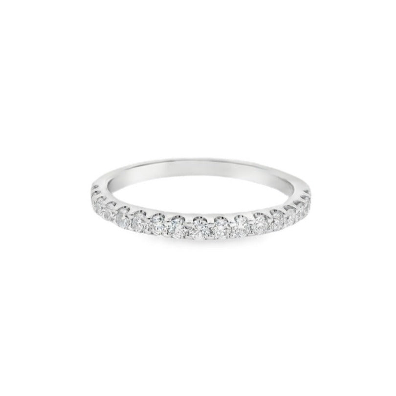 White Gold .50ctw Diamond Prong Setting Wedding Band Fame Diamonds 0.35ctw