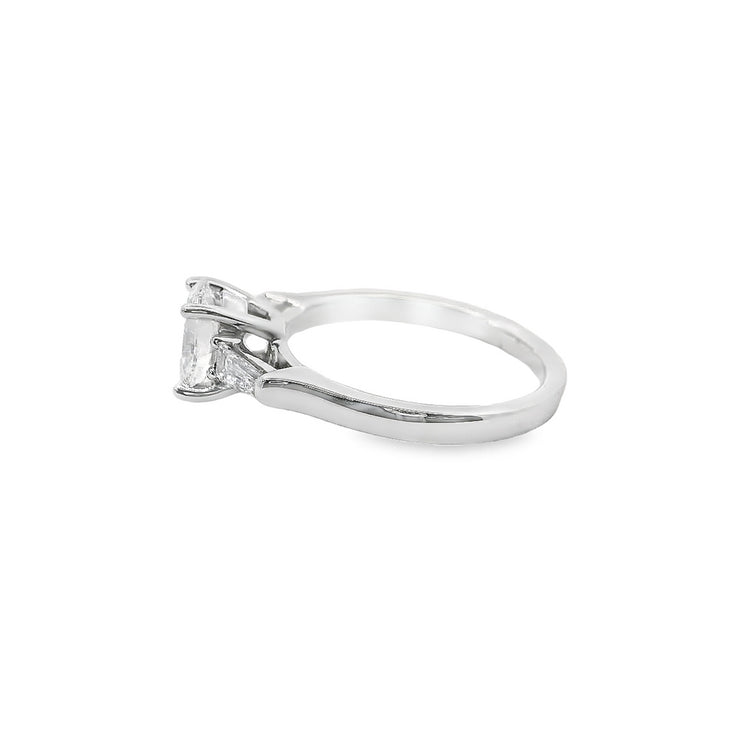 2.1ct Oval Lab-Grown Diamond 14K White Gold Three-stone engagement ring