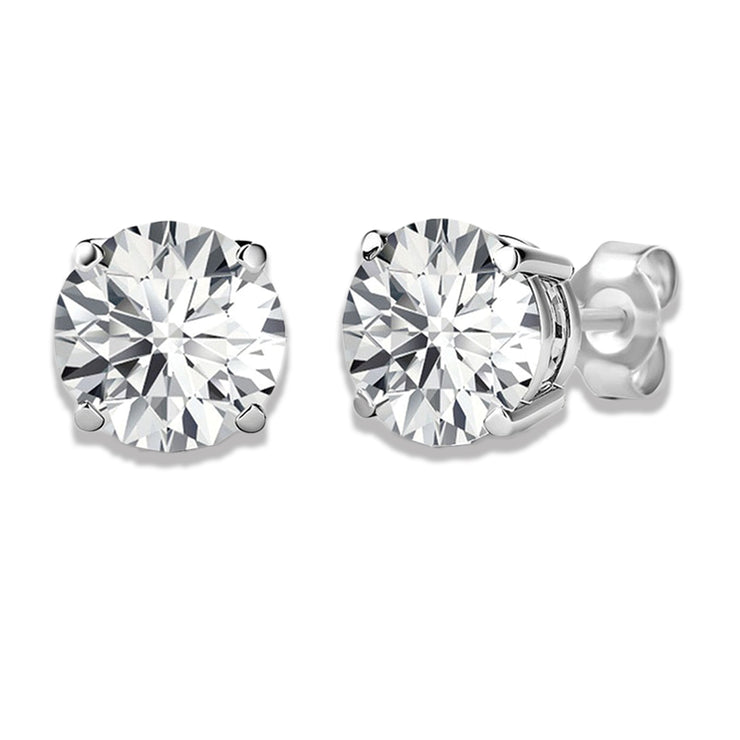 1.40 ctw 4-prong classic lab grown diamond stud earrings