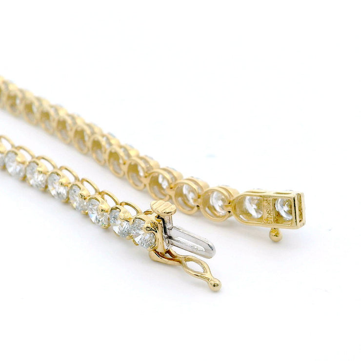 10ctw Modern & Stylish Lab-Created Diamond tennis bracelet 14k yellow gold