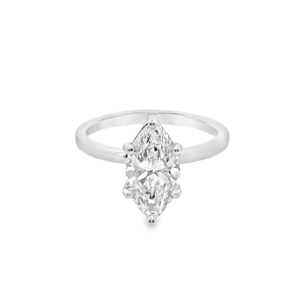 1.50ct 14K white gold Marquise Labgrown diamond engagement ring