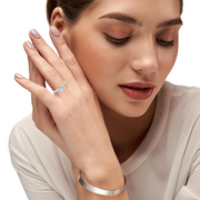 1 ct Round Lab-Grown Diamond Solitaire 18K Gold Channel Set Accent Diamond Engagement Ring