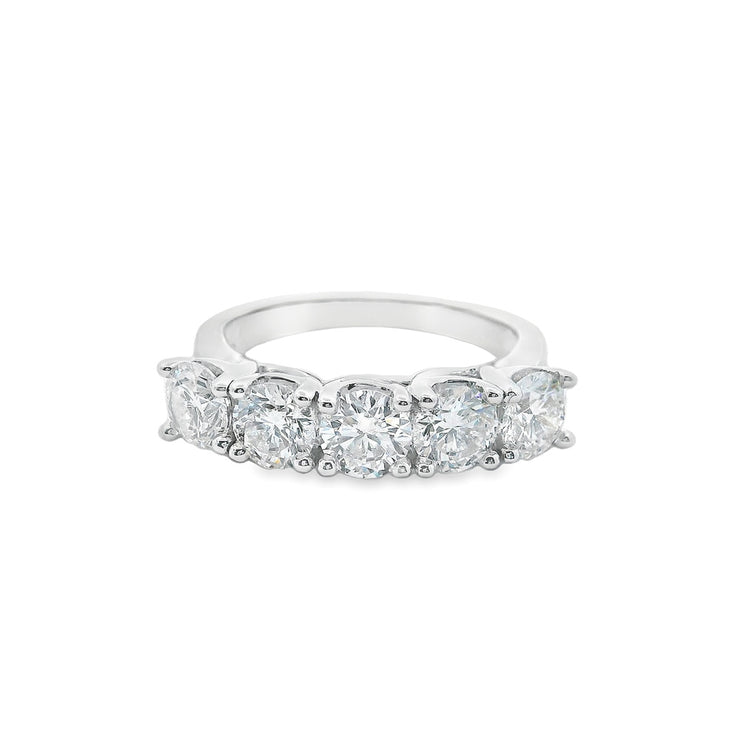 2-ctw-lab-created-5-stone-diamond-ring-14k-white-gold-Fame-Diamonds
