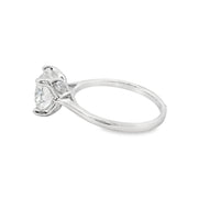 2.7ct-round-solitaire-lab-diamond-0.3ctw-natural-accent-diamonds-petal-14-k-white-gold-engagement-ring-Fame-Diamonds