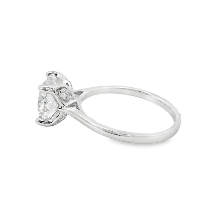 2.7ct-round-solitaire-lab-diamond-0.3ctw-natural-accent-diamonds-petal-14-k-white-gold-engagement-ring-Fame-Diamonds
