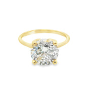 2.7ct-round-solitaire-lab-diamond-0.3ctw-natural-accent-diamonds-petal-design-engagement-ring-Fame-diamonds