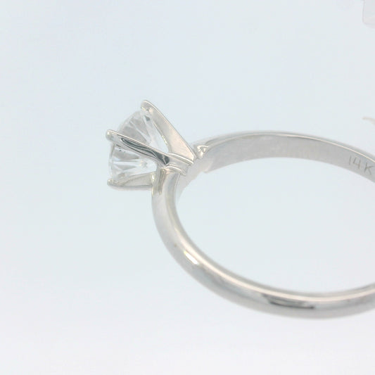 0.80ct Round Brilliant Lab-Grown Diamond 4-Prong Solitaire Engagement Ring, 14K White Gold