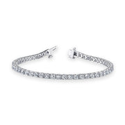 classic 4ctw lab-grown diamond round brilliant cut 14K Gold tennis bracelet