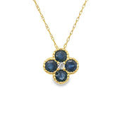 4-leaf-clover-blue-sapphire-and-diamond-pendant-18k-yellow-gold-Fame-Diamonds
