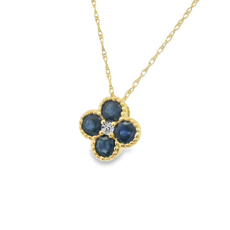 4-leaf-clover-gemstone-diamond-necklace-Vancouver-Fame-Diamonds