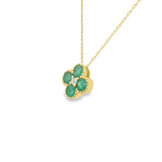 4-leaf-clover-green-emerald-and-diamond-pendant-jewelry-stores-vancouver-Mother's-Day-gift-Fame-Diamonds