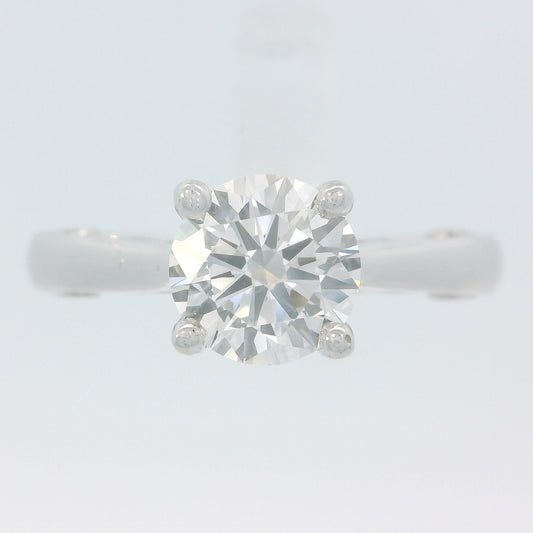 1.10ct Round Brilliant IGI LG Diamond Verragio ring, 18K White Gold