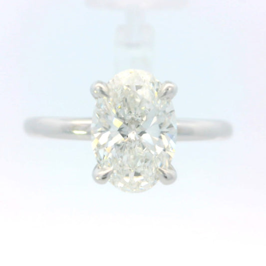 1.50ct Oval Brilliant Lab Grown Diamond Ring, 14K White Gold